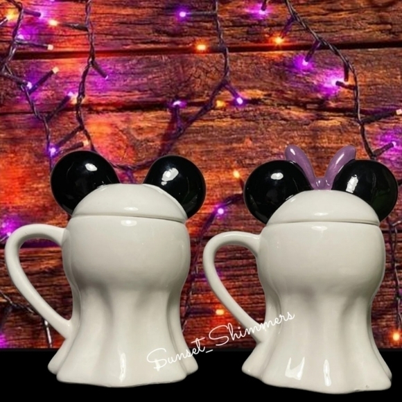 DISNEY Halloween Ghost Mickey Mouse Minnie Mugs Cookie Jar Canister Salt Pepper - Picture 7 of 11